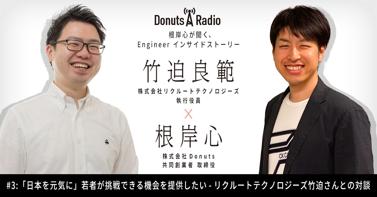 Donuts Radio #003【竹迫良範さん】